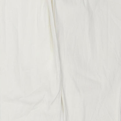 GUIDANCE Womens White Floral  Trousers  Size S L30 in