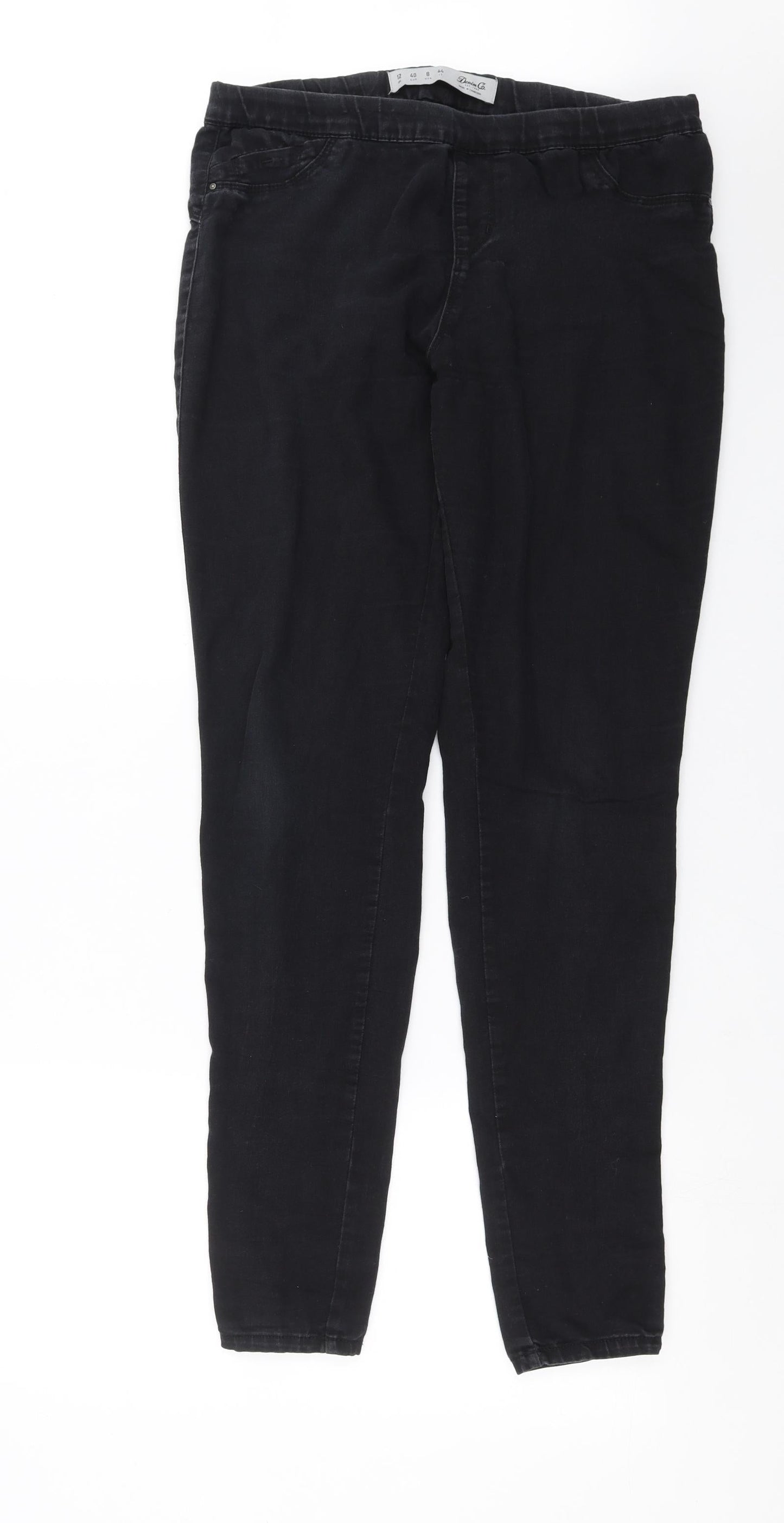 Primark Womens Black  Denim Jegging Jeans Size 12 L32 in