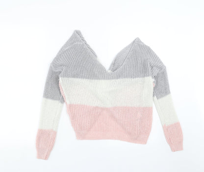 Womens UK Size S Cameo rose Pink Pullover Jumper