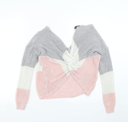 Womens UK Size S Cameo rose Pink Pullover Jumper