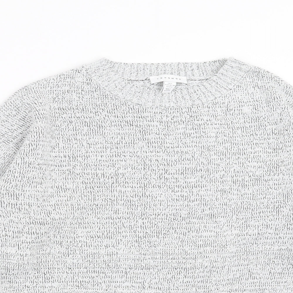 Womens UK Size S Topshop Grey Pullover Jumper