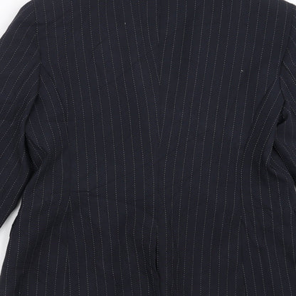 YFN Collection Womens Blue Striped  Jacket Suit Jacket Size 16