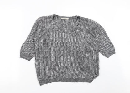 George Womens Grey  Knit Pullover Jumper Size M
