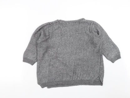 George Womens Grey  Knit Pullover Jumper Size M