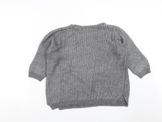 George Womens Grey  Knit Pullover Jumper Size M