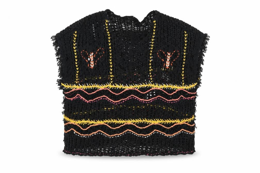 Next Girls Black  Knit Pullover Jumper Size 7 Years