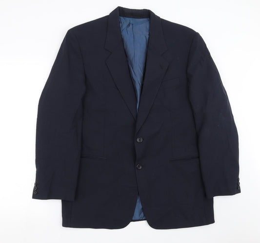 Mens UK Size 42 VARTEKS Regular Blue Suit Jacket