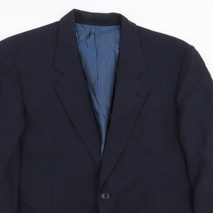 Mens UK Size 42 VARTEKS Regular Blue Suit Jacket