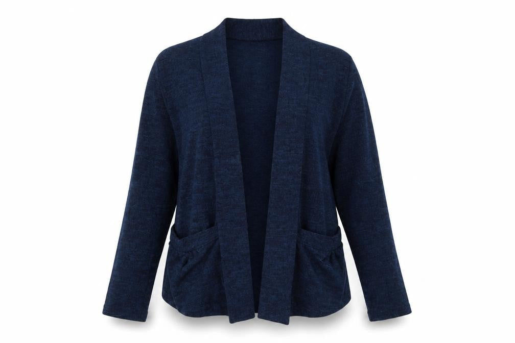 Carol Rose Womens Blue  Knit Cardigan Jumper Size M