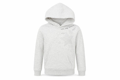 H&M Girls Grey   Pullover Hoodie Size 11-12 Years  - stars