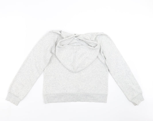 H&M Girls Grey   Pullover Hoodie Size 11-12 Years  - stars
