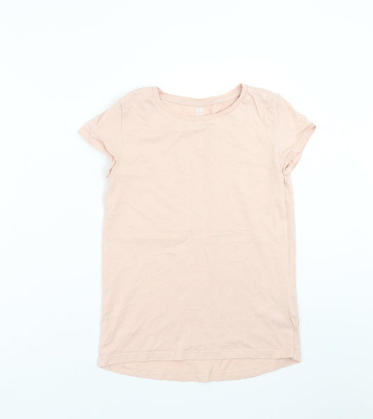 H&M Girls Pink   Basic T-Shirt Size 10-11 Years