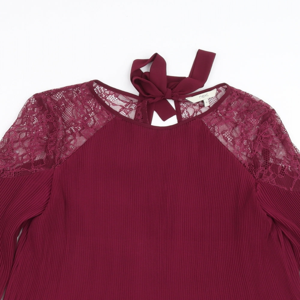 Womens UK Size 10 NEXT Purple Basic Blouse