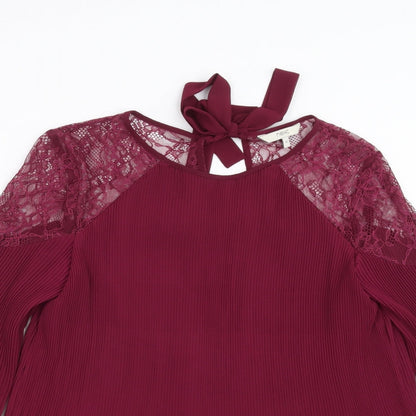 Womens UK Size 10 NEXT Purple Basic Blouse
