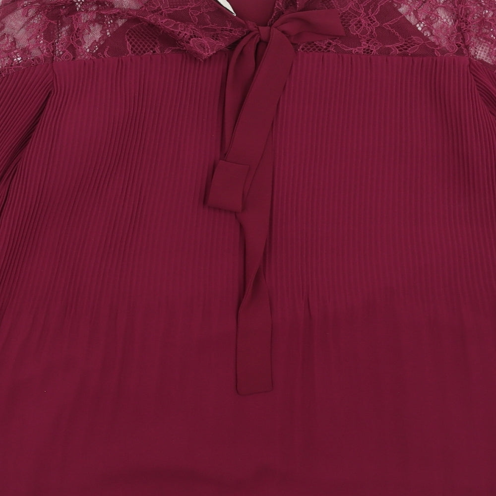 Womens UK Size 10 NEXT Purple Basic Blouse