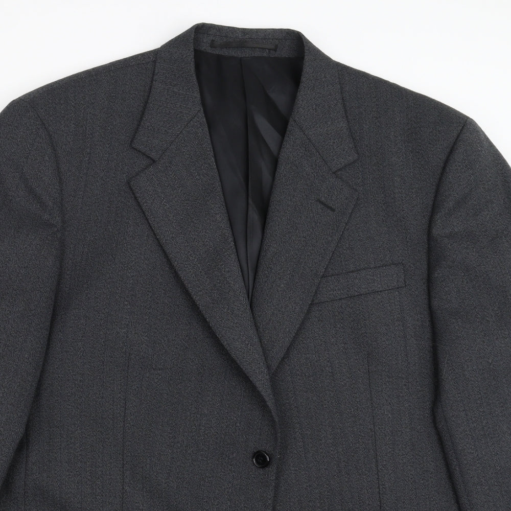 Mens UK Size 46 Wellington Regular Grey Suit Jacket