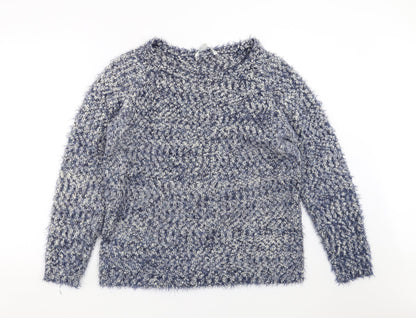 Womens UK Size L Pebble Bay Blue Pullover Jumper