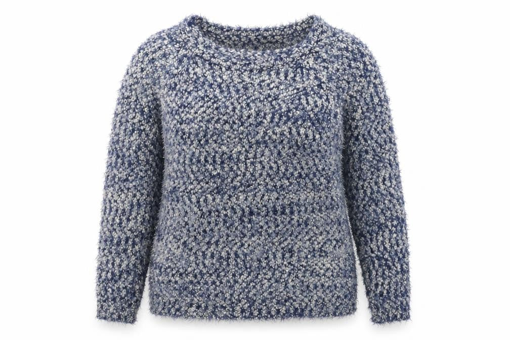 Womens UK Size L Pebble Bay Blue Pullover Jumper