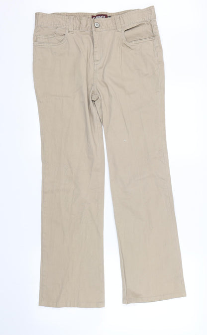 Denim co Womens Beige  Denim Straight Jeans Size 12 L27 in