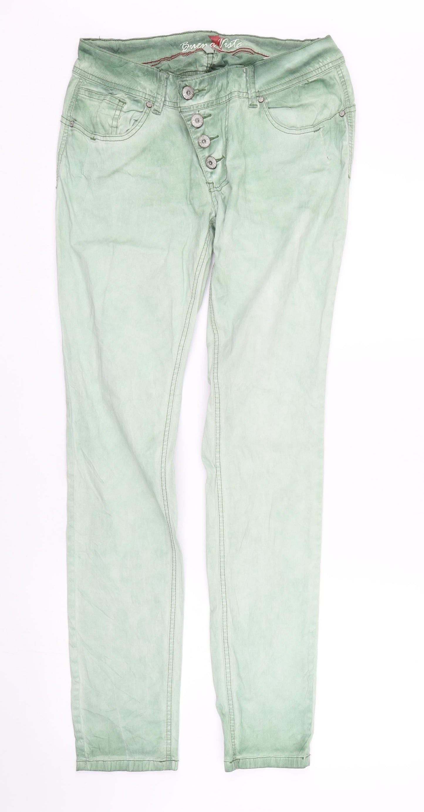 Beuna Vista Womens Green  Denim Straight Jeans Size M L29 in