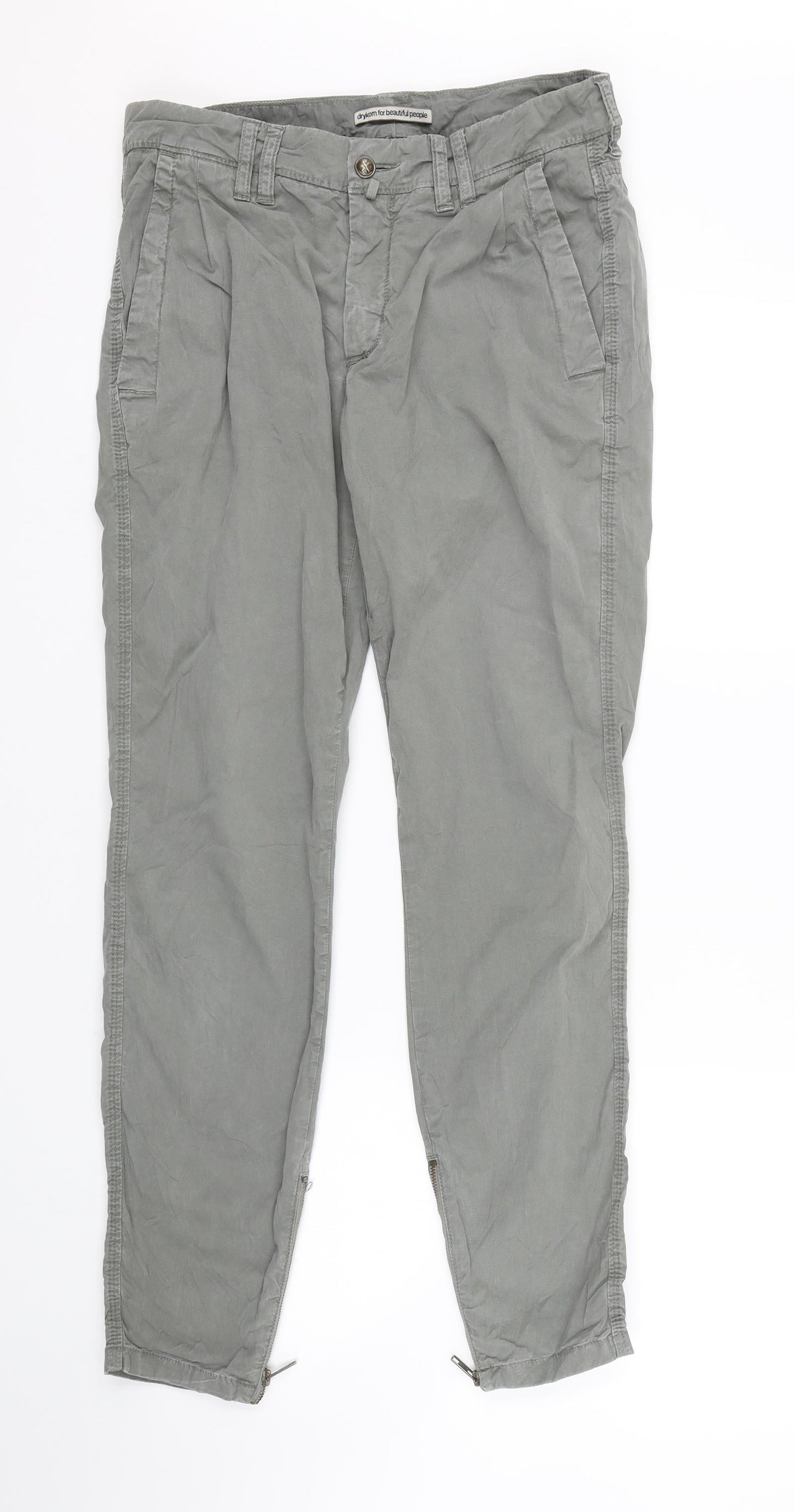 Womens UK Size 28 Drykorn Regular Fit Cargo Grey Trousers