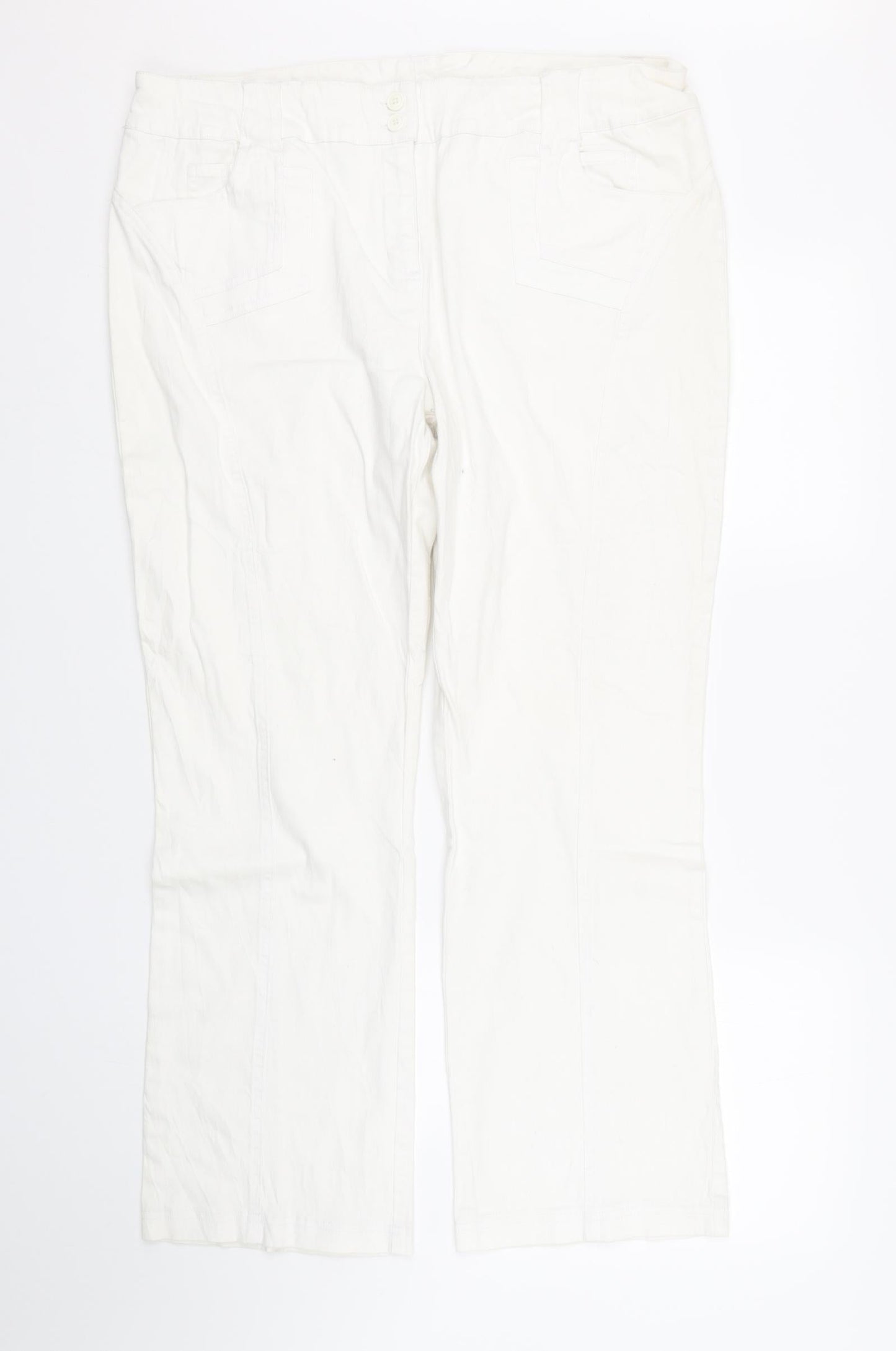 Together Womens White  Denim Straight Jeans Size 20 L26 in