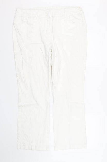 Together Womens White  Denim Straight Jeans Size 20 L26 in