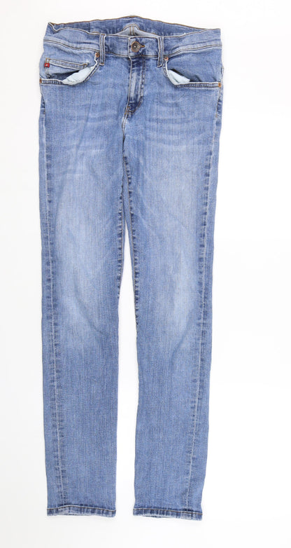 Womens UK Size 32 BIG STAR Regular Fit Skinny Blue Jeans