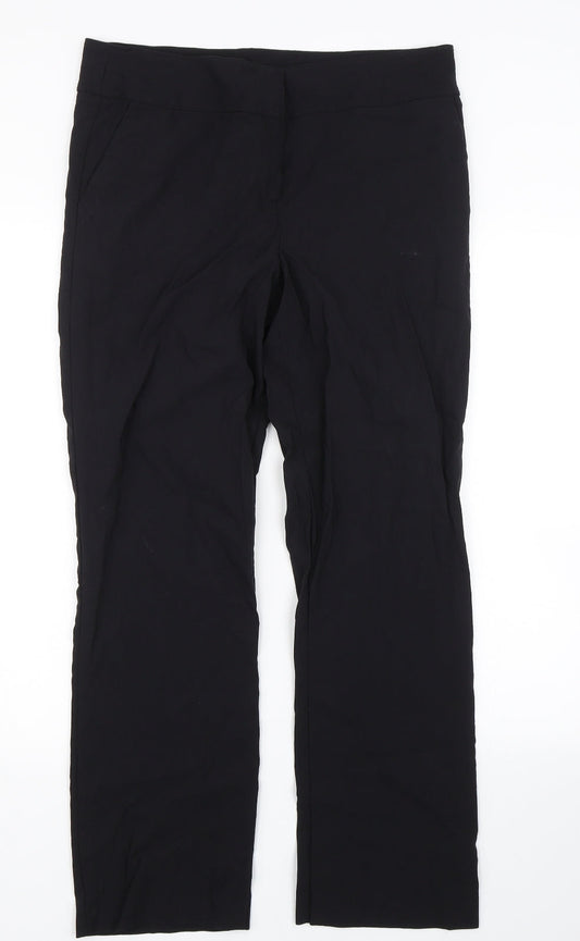 Womens UK Size 14 Papaya Regular Fit  Black Trousers