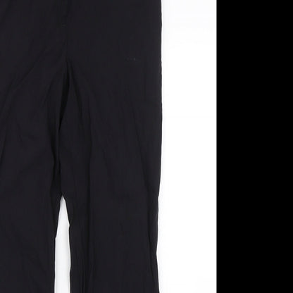 Womens UK Size 14 Papaya Regular Fit  Black Trousers