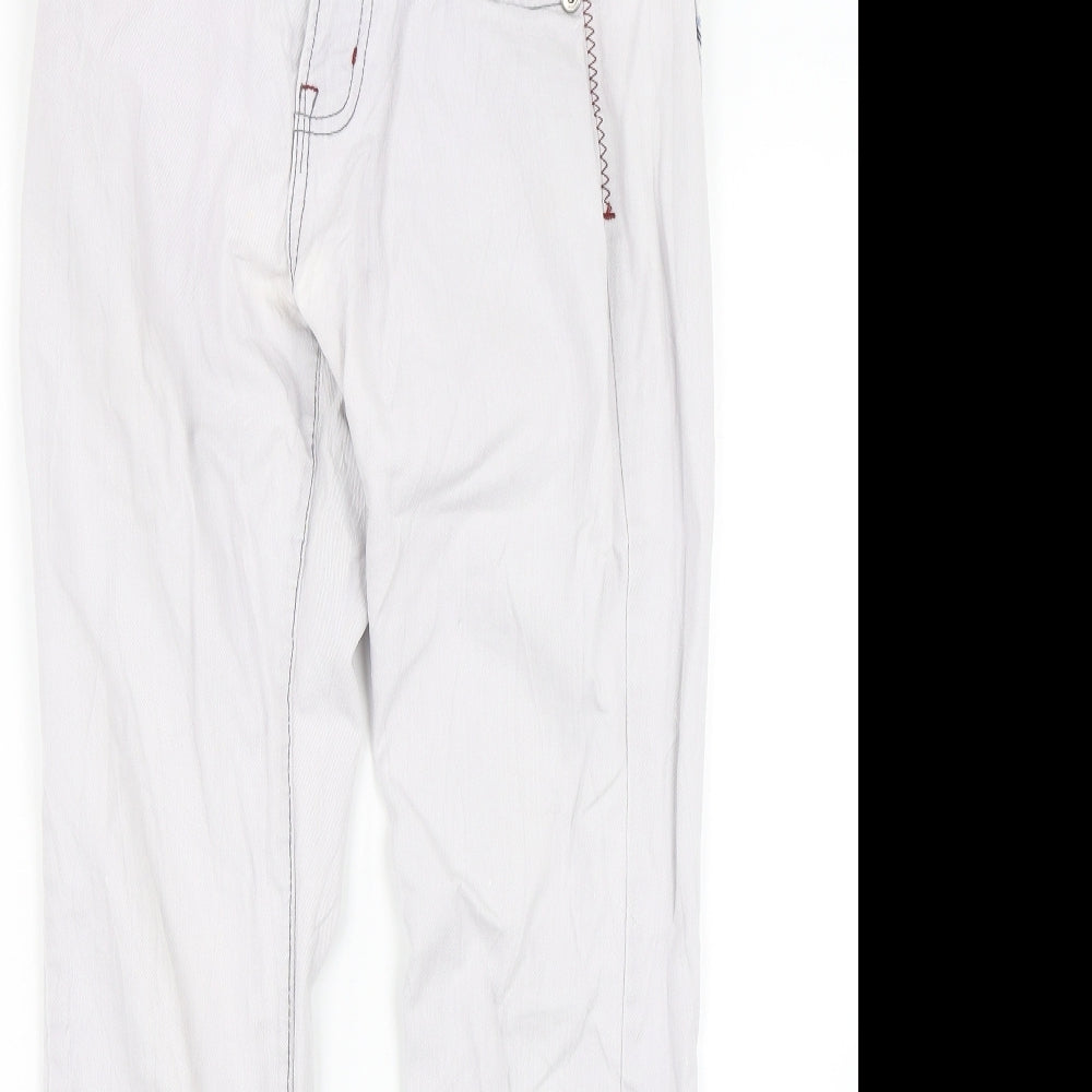 Authentic Denim Womens White  Denim Straight Jeans Size S L26 in