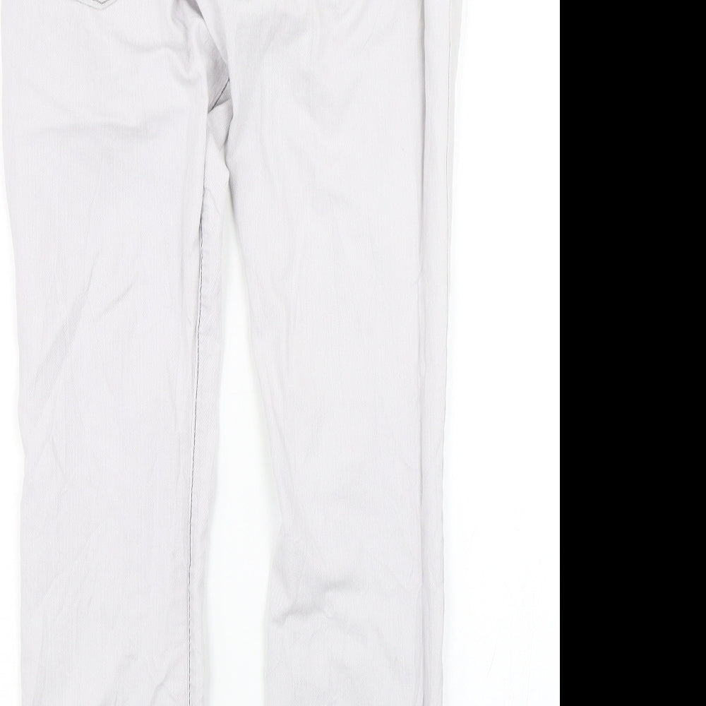 Authentic Denim Womens White  Denim Straight Jeans Size S L26 in