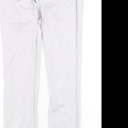 Authentic Denim Womens White  Denim Straight Jeans Size S L26 in