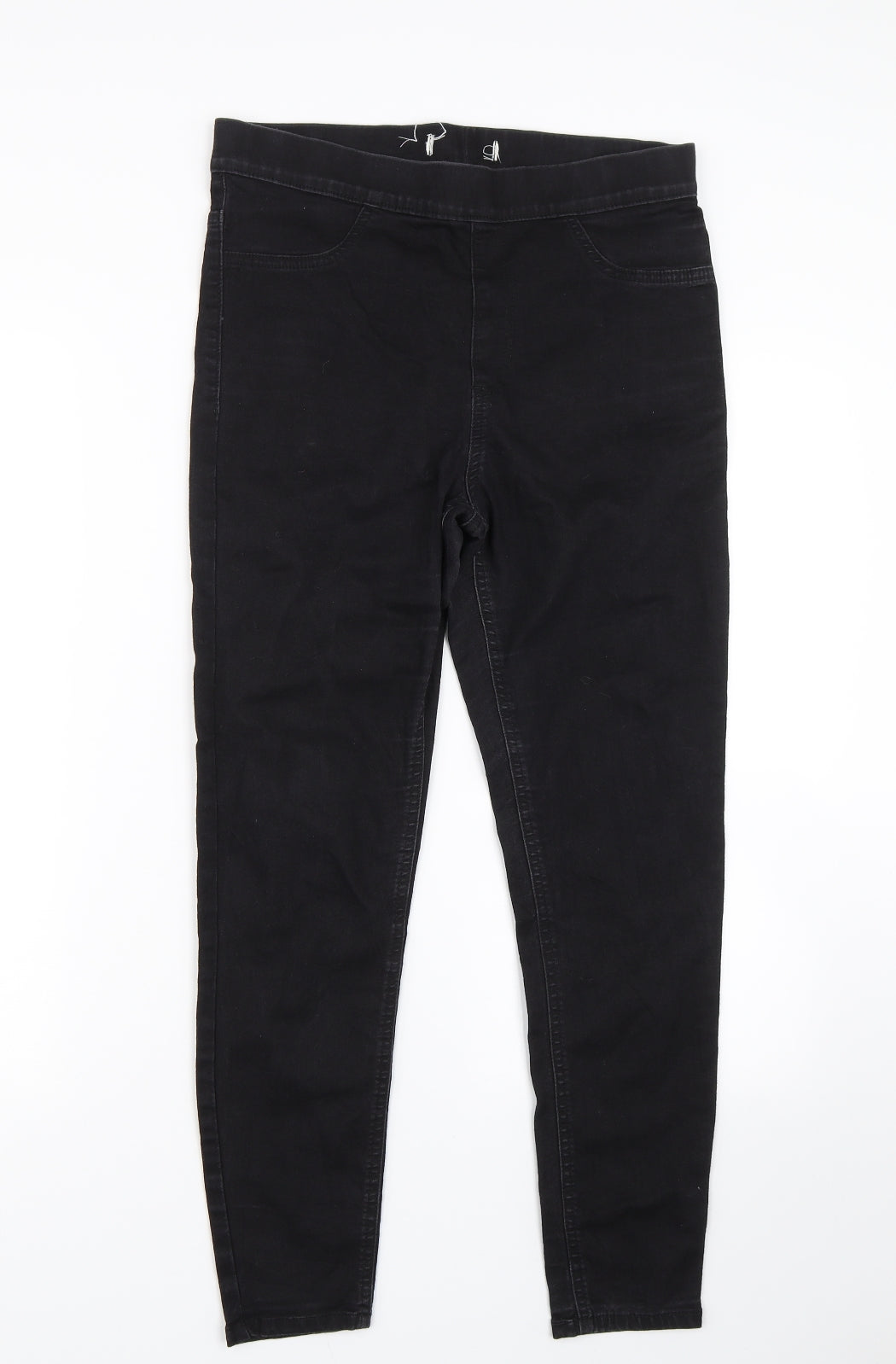 Womens UK Size S Preworn Regular Fit Jegging Black Jeans