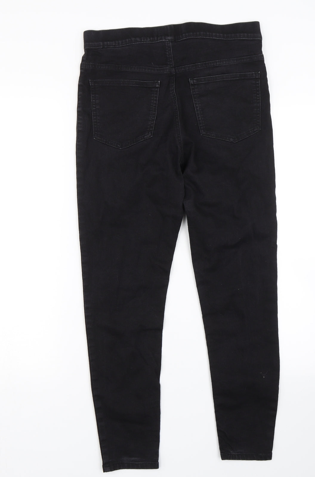 Womens UK Size S Preworn Regular Fit Jegging Black Jeans