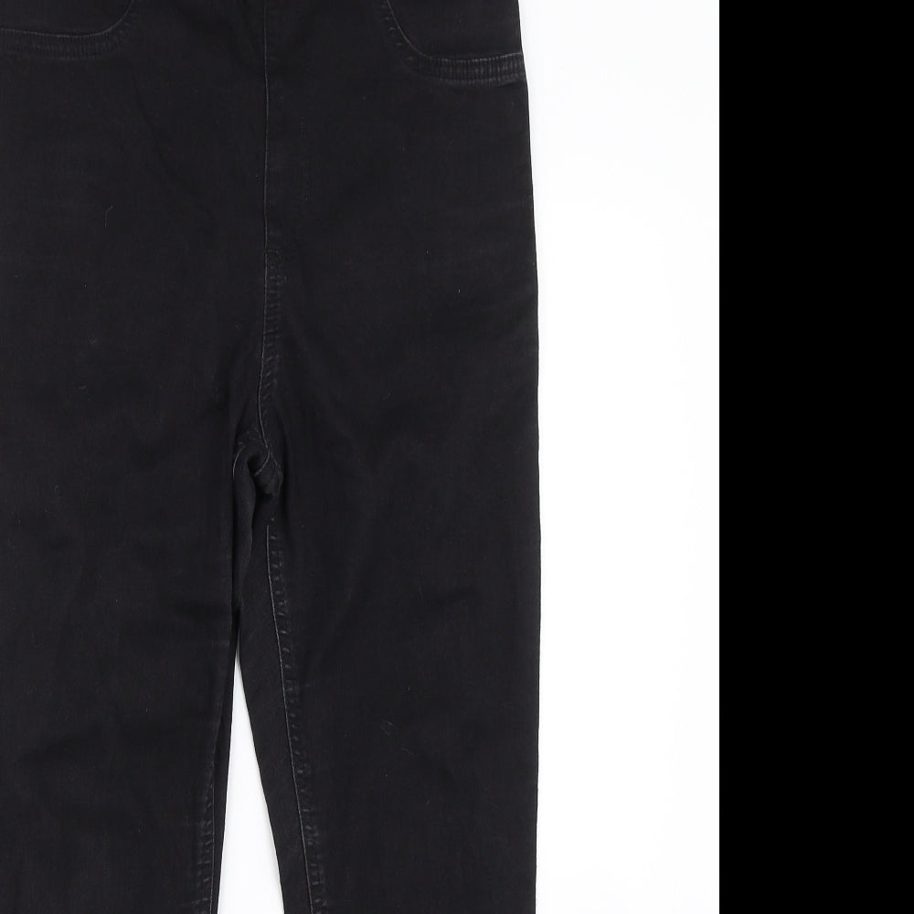 Womens UK Size S Preworn Regular Fit Jegging Black Jeans