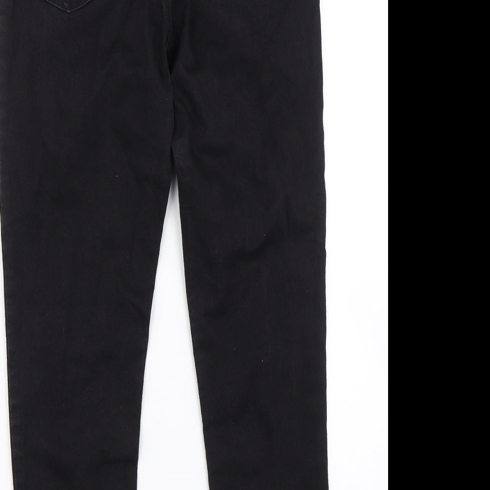 Womens UK Size S Preworn Regular Fit Jegging Black Jeans