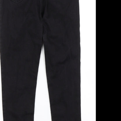 Womens UK Size S Preworn Regular Fit Jegging Black Jeans
