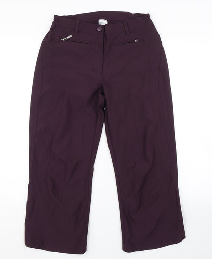 Shamp Womens Purple   Cropped Trousers Size S L21 in