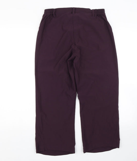 Shamp Womens Purple   Cropped Trousers Size S L21 in