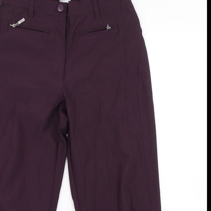 Shamp Womens Purple   Cropped Trousers Size S L21 in