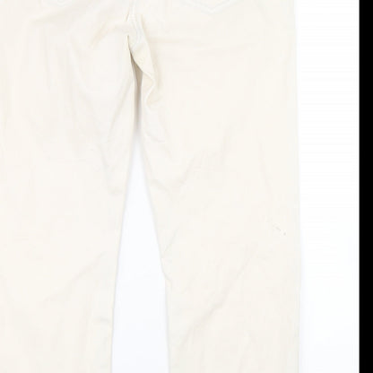 Euro Moda Womens Beige  Denim Straight Jeans Size 10 L23 in