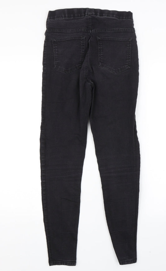 M&S Womens Black  Denim Jegging Jeans Size 8 L24 in