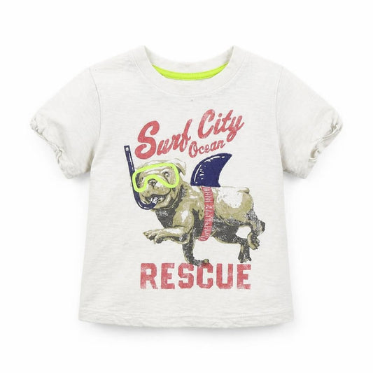 Gap Boys White   Basic T-Shirt Size 3 Years  - Dog