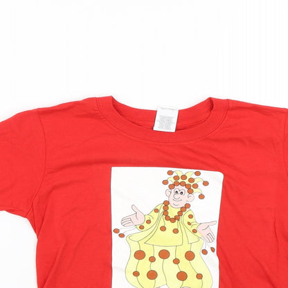 Gildan Boys Red   Basic T-Shirt Size 7-8 Years
