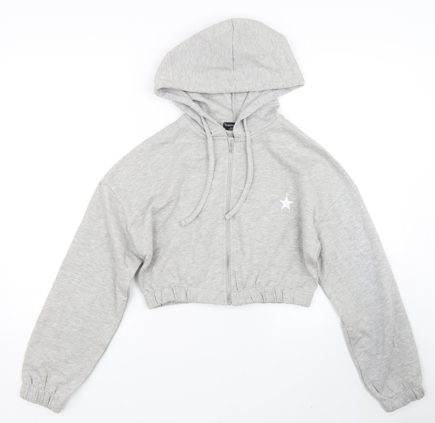 Wednesday Girl Womens Grey   Full Zip Hoodie Size XS