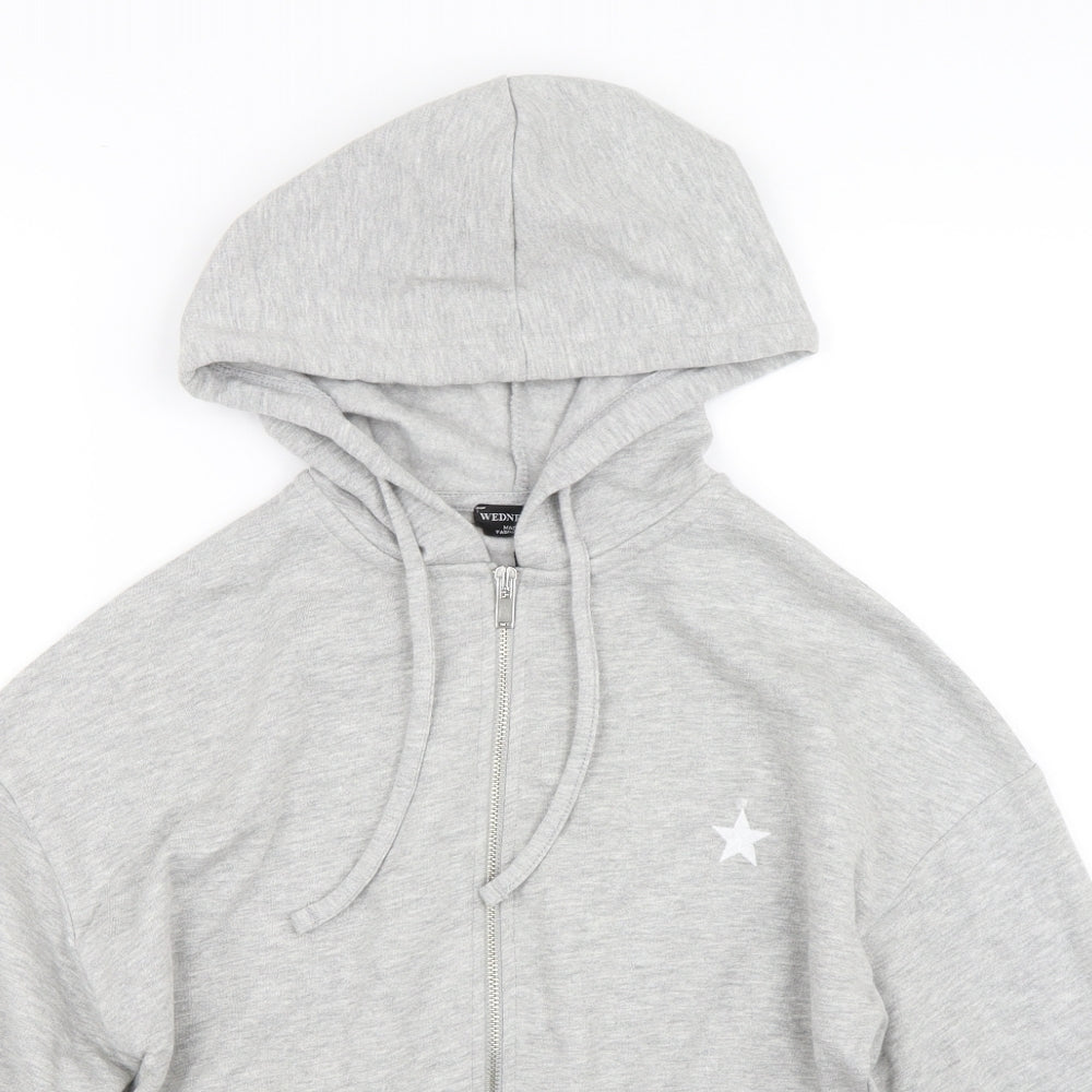 Wednesday Girl Womens Grey   Full Zip Hoodie Size XS