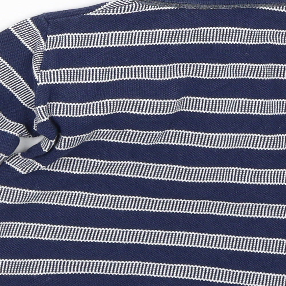 Matalan  Black Striped  Basic Polo Size 12 Months