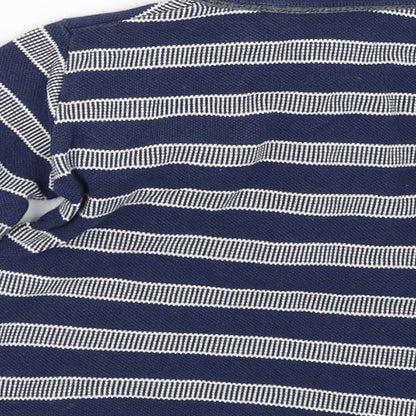 Matalan  Black Striped  Basic Polo Size 12 Months