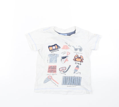 Mothercare Boys White   Basic T-Shirt Size 18-24 Months  - Summer